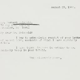 Letter: 1940 August 27