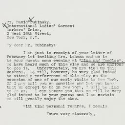 Letter: 1938 February 3