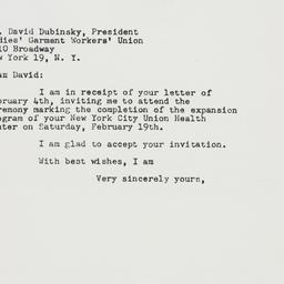 Letter: 1949 February 7