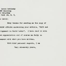 Letter: 1948 December 18