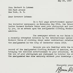 Letter: 1947 May 29