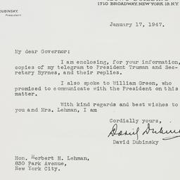 Letter: 1947 January 17