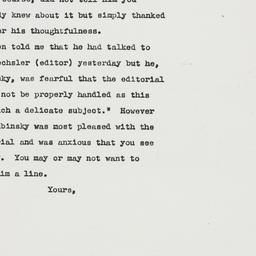 Letter: 1949 July 12