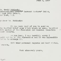 Letter: 1937 June 3