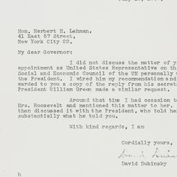 Letter: 1947 July 18