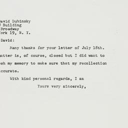Letter: 1947 July 23