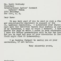 Letter: 1950 May 10