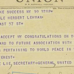 Letter: 1949 November 10