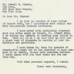 Letter: 1932 August 31