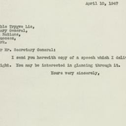 Letter: 1947 April 10
