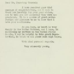 Letter: 1950 November 16