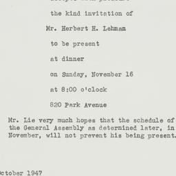 Letter: 1947 October 28