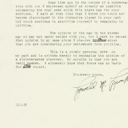 Letter: 1930 May 9