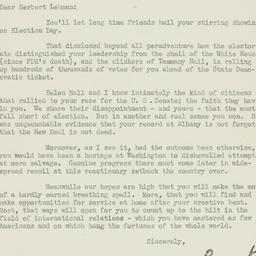 Letter: 1946 November 7