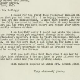 Letter: 1947 March 1
