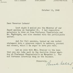 Letter: 1948 October 15