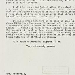 Letter: 1943 November 1
