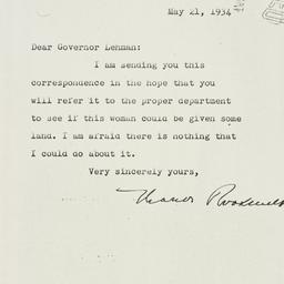 Letter: 1934 May 21
