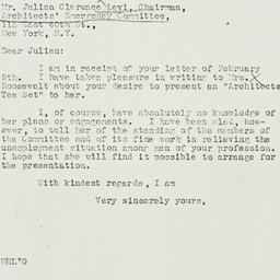 Letter: 1934 February 14
