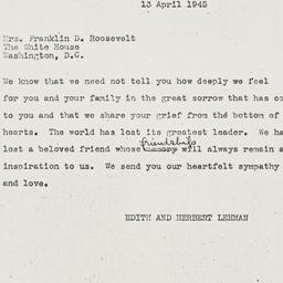 Letter: 1945 April 13