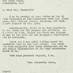 Letter: 1934 May 26