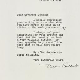 Letter: 1945 October 9