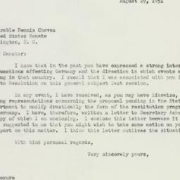 Letter: 1951 August 29