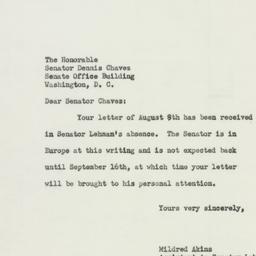 Letter: 1952 August 12