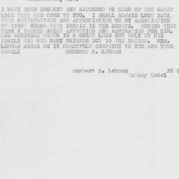 Telegram: 1962 November 19
