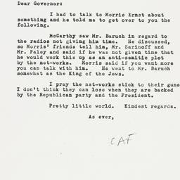 Letter: 1954 March 12