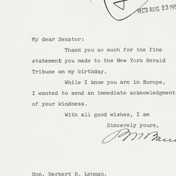 Letter: 1955 August 22