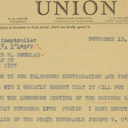 Telegram: 1941 November 13