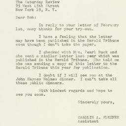 Letter: 1950 February 2