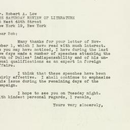 Letter: 1949 November 6