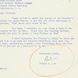 Letter: 1951 February 9
