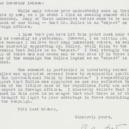 Letter: 1949 November 1