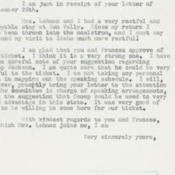 Letter: 1954 September 30