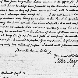[Document, 1796 March 08]