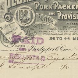 Plumb & Winton Co.. Bill