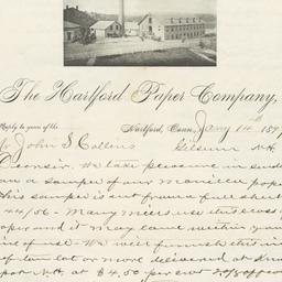 Hartford Paper Company. Bill