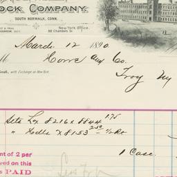 Norwalk Lock Company. Bill