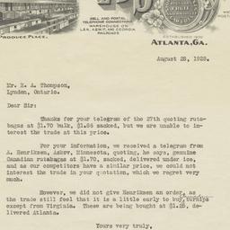 E. B. Stuart & Co.. Letter