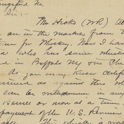 Hotel Alcazar. Letter
