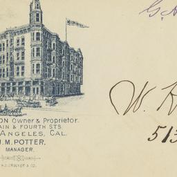 Hotel Westminster. Envelope