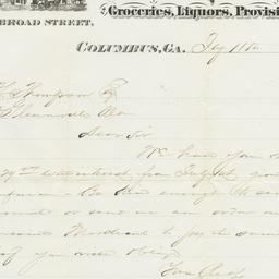J. & J. Kaufman. Letter