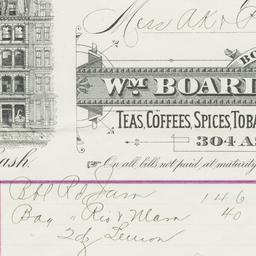 Wm. Boardman & Sons. Bill