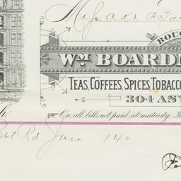 Wm. Boardman & Sons. Bill
