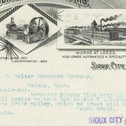Sioux City Engine Works. Bill