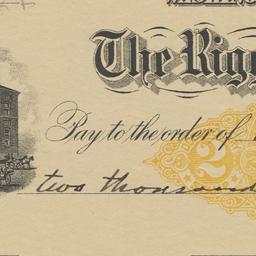 Riggs National Bank. Check