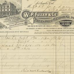 W.P. Fuller & Co.. Bill